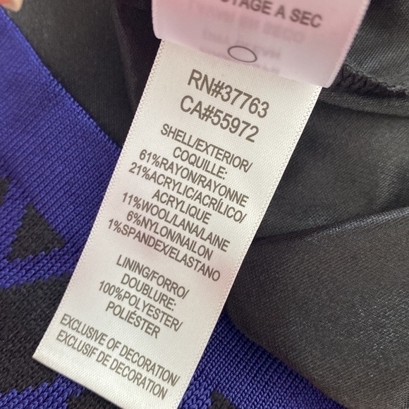 LAUNDRY by SHELLI SEGAL Multicolor Abstract Knit Dress Size Small Lined Cocktail - Picture 8 of 9